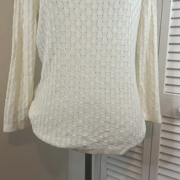 Jones Wear New York Cream Ivory Long Sleeved Turtleneck Cable Knit Sweater - Picture 5 of 10